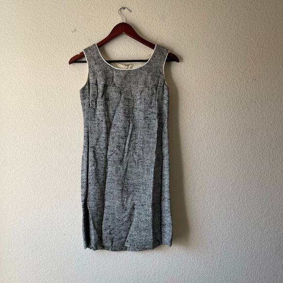 Vintage 60s Mod Tweed Two Piece Dress and Jacket Set Gray Jackie O Style Size XS - Picture 4 of 8